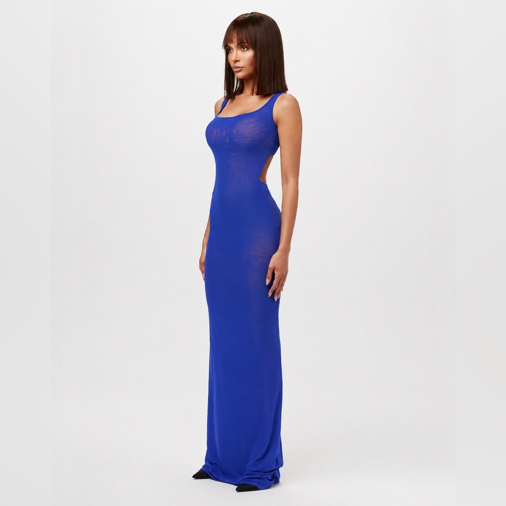 Naked Wardrobe The Mesh Maxi Dress